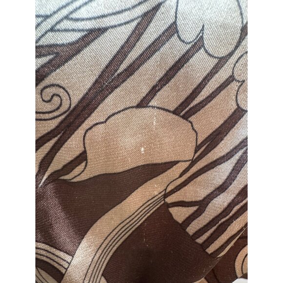 2/$30 ZARA Basic M Brown Taupe Ivory Floral Print Kimono Satiny Dress - Picture 9 of 16